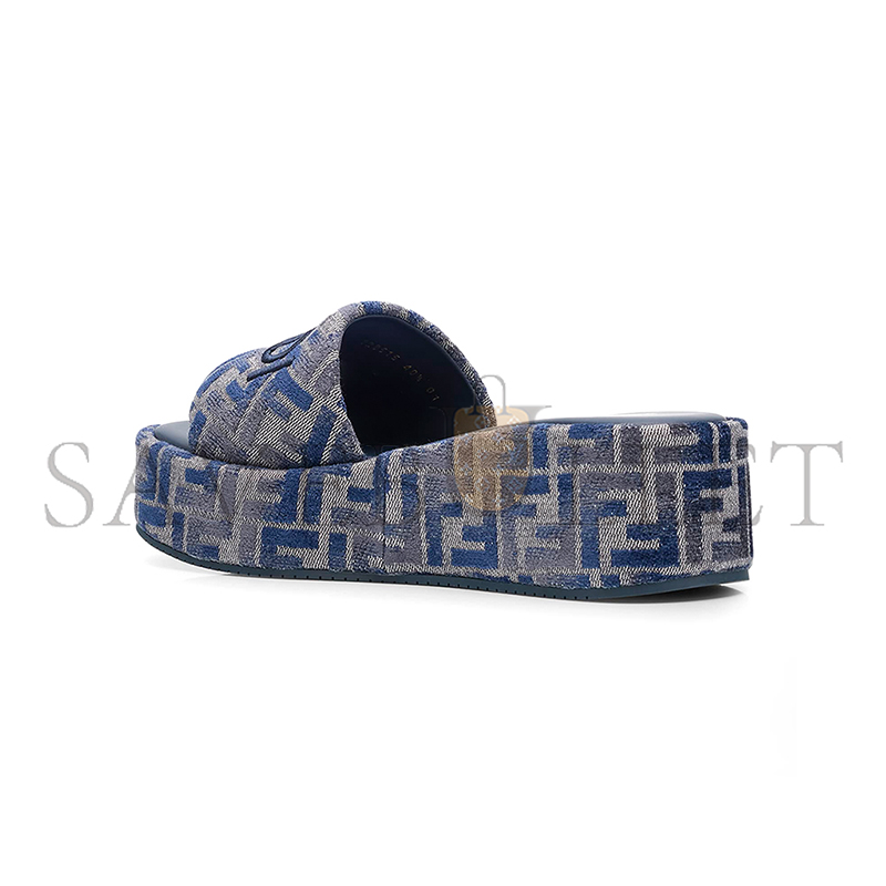 F**di sunshine ff chenille jacquard platform sandals